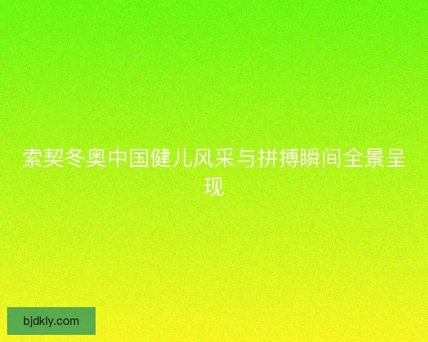索契冬奥中国健儿风采与拼搏瞬间全景呈现